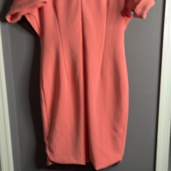 Badgley Mishka Pink Short Sleeve Dress With Exposed Zipper Size 12 - Picture 8 of 11